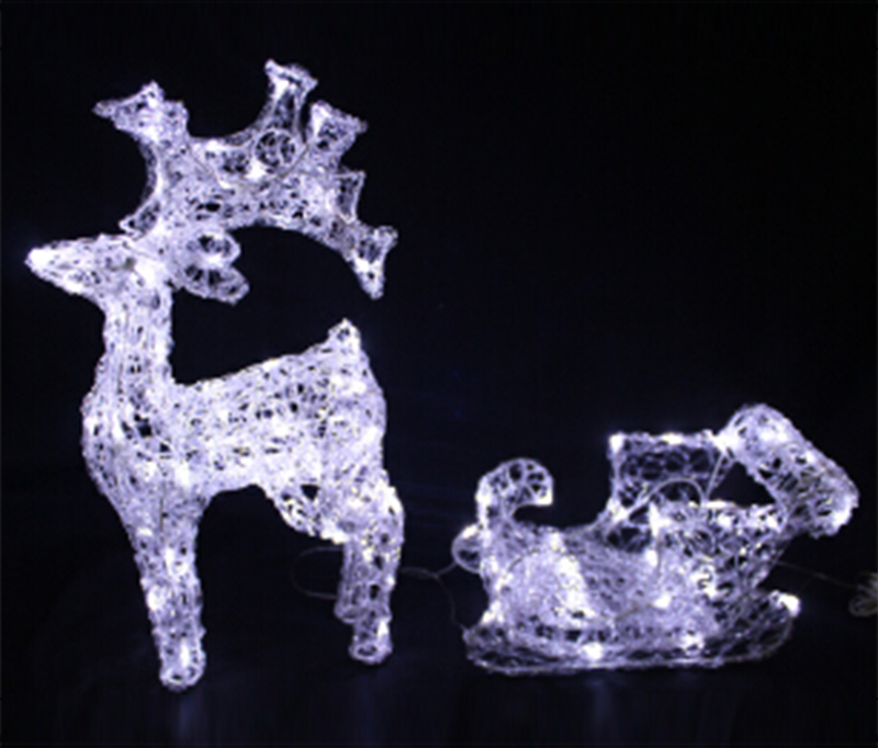 Iron frame Akli deer pull snow truck